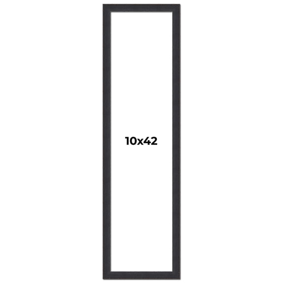10x42 Frame Black Real Wood Picture Frame Width 1.25 Inches | Interior Frame Depth 0.5 Inches |