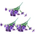 thumbnail image 1 of 3Pcs Five-forked Violet Outdoor Simulation Flower Porch Decorative Flowers, 1 of 6