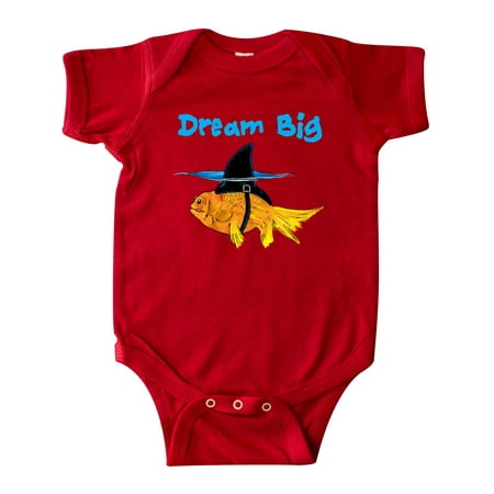 

Inktastic Dream Big Cute Goldfish with Shark Fin Gift Baby Boy or Baby Girl Bodysuit