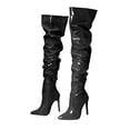 thumbnail image 4 of Dakaela Womens Over The Knee Thigh High Boots Stiletto High Heel Long Tall Boot Pointed Toe Sexy Shoes, 4 of 6