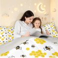 thumbnail image 4 of Erosebridal Rustic Bug Bee Queen Comforter Set,Nature Wildlife Theme Comforter Sets Queen,White Yellow,Light Gray Reversible,3pcs,1 Comforter and 2 Pillowcases, 4 of 7