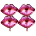 thumbnail image 1 of FELTECHELECTR 4 globos de aluminio con diseño de labios para decoración de bodas y fiestas de San Valentín., 1 of 6