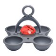 thumbnail image 1 of Temporizador de huevos para cocinar fácilmente. Capacidad para 4 huevos. Accesorios de cocina. Compacto para hervir. Gris rojo, 1 of 9