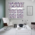 thumbnail image 5 of Purple Pink Rose Kitchen Curtains Valances and Tiers Set of 3 Watercolor Green Leaves Plant Farmhouse Tier Curtains and Valance with Rod Pocket for Small Windows, 27.5"x36", 5 of 9