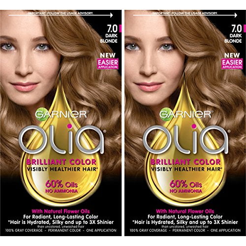 Garnier Olia Ammonia-Free Brilliant Color Oil-Rich Permanent Hair Color,   Dark Blonde (Pack of 2) Blonde Hair Dye 