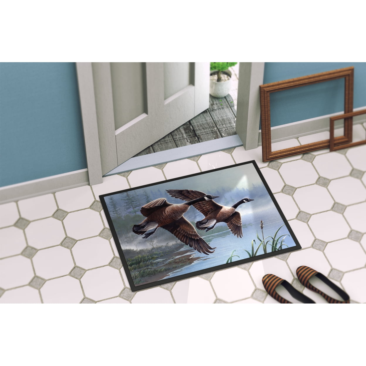 Geese on the Wing Door Mat