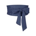 thumbnail image 1 of CINTURÓN OBI Sólido para Mujeres Talla Grande INSPIRE CHIC, Cinturón Anudado de Autoajuste, Cinturón Ancho para Vestido 35.43-45.67" Azul Marino, 1 of 6