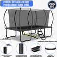 thumbnail image 2 of Cochan Rectangle Trampoline Outdoor, 10FT x 17FT Trampoline for Kids and Adults, 2000LBS Heavy Duty Large Trampoline with Safety Enclosure Net and Ladder for Backyard Family Fun, 2 of 9