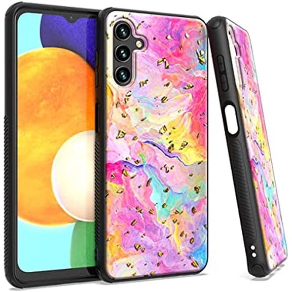 For Samsung Galaxy A13 5G S136DL Chrome Glitter Cover Phone Case - Rainbow