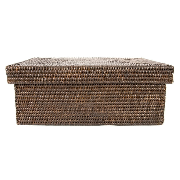 rattan toy box with lid