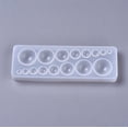 thumbnail image 2 of 5 pc Silicone Molds Resin Casting Molds For UV Resin Epoxy Resin Jewelry Making Round White 135x45x13x5mm Inner Diameter: 4mm 6mm 8mm 10mm 12mm 16mm 20mm & 22mm, 2 of 6