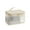 1-Beige Color, variant on Large Capacity Breathable meshes Makeup Bag Two Compartments Portable Toiletry Bags Gym Vacation Daily Use