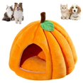 thumbnail image 2 of Pumpkin Cat Bed, Cat Beds for Indoor Cats Pumpkin Shape Cat Cave Bed,Cat Tent with Removable Cushion Blue S, 2 of 5