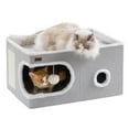 thumbnail image 1 of Cama para gatos Garnpet Cube House para interiores con bloc de notas, color gris, 1 of 5