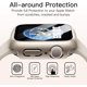 thumbnail image 5 of YanonmyfdFunda Impermeable con Protector de Pantalla para Apple Watch SE 3/2/1 (2025/2022/2020) / Series 6 5 4 40mm, Cristal Vidrio Templado Incorporado Carcasa Completa, 2 Unidades (Blanco Estrella), 5 of 19