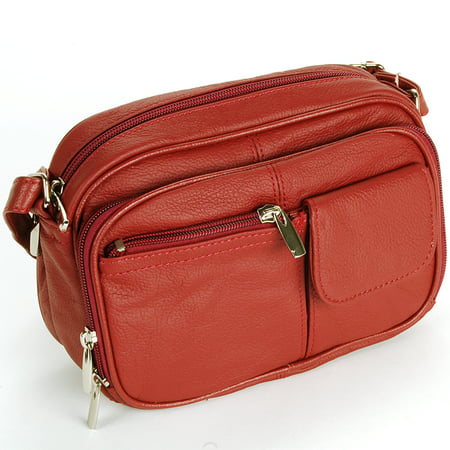 SBR Designs - Womens Leather Organizer Purse Shoulder Bag Handbag Cross Body Bag Large Clutch ...