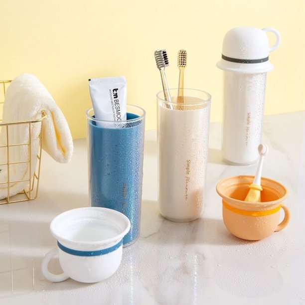 onlyliua Ofertas Navideñas Casero 3 En 1 Bucal, Lavado Portátil, Lindo Tanque de Cepillado para Niños, Vasos de Plástico para Cepillos de Dientes