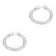 thumbnail image 4 of Sonducket de dijes para mujer - Moda llamativa para cualquier ocasión de cadena de hombre de plata para hombre plata 2piezas, 4 of 6