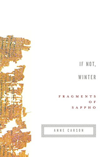 Pre-Owned If Not, Winter: Fragments of Sappho (Vintage Contemporaries) Paperback