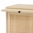 thumbnail image 4 of Baxton Studio Caterina Brown Wood and Rattan 1-Door End Table with Shelf, 4 of 9