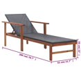 thumbnail image 4 of vidaXL Sun Lounger Poly Rattan and Solid Acacia Wood Black, 4 of 5