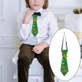 thumbnail image 6 of Milageto Merry Christmas Tie Fancy Dress Festive Theme Tie for Masquerade Ages 3-10 Years Green, 6 of 8