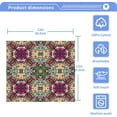 thumbnail image 4 of Indian Ottoman Ornament Washcloth 12x12in Set, 2 Pack Absorbent Cotton Towel Square Kitchen Dishes Towels, Soft Cleaning Face Hand Towel Fast Drying, 4 of 7