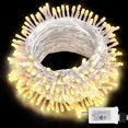 thumbnail image 1 of Lomotech Christmas Lights, 100FT 300 LED String Lights with 8 Modes Timer Connectable Waterproof Plug-in Fairy Lights for Home, Garden, Party, Holiday, Tree, Christmas Decorations (Warm White), 1 of 8