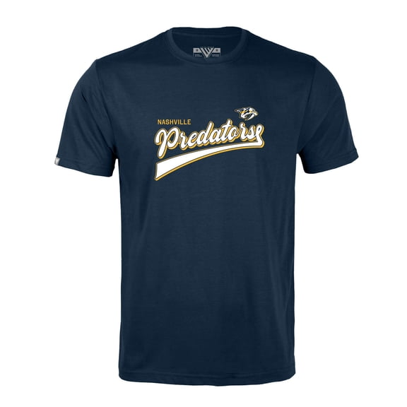 Men's Levelwear Navy Nashville Predators Richmond Retro Script T-Shirt
