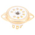 thumbnail image 2 of 10PCS Ceramic B9A Gold-Plated 9Pin Vacuum Tube Socket Panel Chassis Mount for ECC81 ECC82 ECC83 EL84 6922 Vacuum Tube, 2 of 7