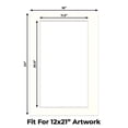 thumbnail image 2 of Antique White Picture Frame Mat for 16x24 Frames - Fits 12x21 Photos - 10 Mats, 2 of 7