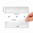 60 Clear Self-Adhesive Label Holders for Shelf Bins Bookshelves Storage ...