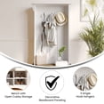 thumbnail image 4 of BizChair 31.5" Wide Hall Tree with Bench, 3 Single Storage Hooks, and 4 Lower Storage Cubbies with Adjustable Shelves in White with Weathered Seat, 4 of 12