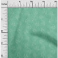 thumbnail image 2 of oneOone Cotton Cambric Sea Green Fabric Asian Face Line Drawing Fabric For Sewing Printed Craft Fabric By The Yard 42 Inch Wide, 2 of 4