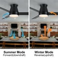 thumbnail image 4 of Wellspeed 48 in. Indoor Matte Black Low Profile Ceiling Fan with 3 Plywood Blades and Remote Control, 4 of 15