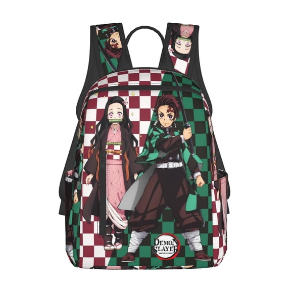 Cartoon Demon Slayer Backpacks Large Capacity Travel Backpack Book Bag Laptop Bag Lightweight School Daypack