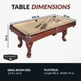 thumbnail image 2 of Hathaway Augusta 8 ft. Non-Slate Pool Table - Walnut Finish, 100.5-in l x 55-in w, Camel Felt, 2 of 7