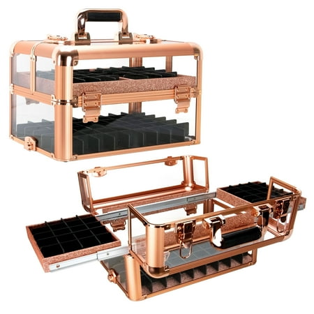 Ver Beauty Armored Nail Polish Organizer Case with Transparent Panel Travel Makeup Box (Rose Gold) Ver Beauty Armored Nail Polish Organizer Case with Transparent Panel Travel Makeup Box (Rose Gold)
