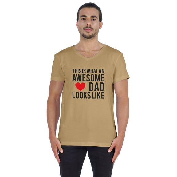 Inkmeso This Is What An Awesome Dad Looks Like Quotes Tshirt For Men Cotton Jersey Novelty Humor Tee Shirt