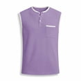 thumbnail image 4 of DagobertNiko Plus Size Tank Tops for Men Sleeveless T Shirts Button up Crew Neck Tops Quick Dry Summer Workout Running Gym Shirts with Pocket, 4 of 6
