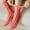 Pink, variant on FAZVAOO Womens Toe Socks Fuzzy Velvet Thick Socks Beige