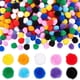 thumbnail image 1 of 500 unidades de pompones de 20 mm en 10 colores, bolas suaves para manualidades, adornos y decoración., 1 of 7