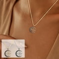 thumbnail image 7 of A Crescent Moon Pendant Necklace Stainless Steel Jewelry Gift For Women Men Bohemian Style Celestial Symbol Necklace Layering Chain Accessories Moon Phase Design, 7 of 7