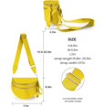 thumbnail image 3 of SQDWYGUO Spacious Nylon Crossbody Bag Bum Bag Handbags Wallets Purses Trendy Shoulder Bag for Women,Yellow,1, 3 of 6