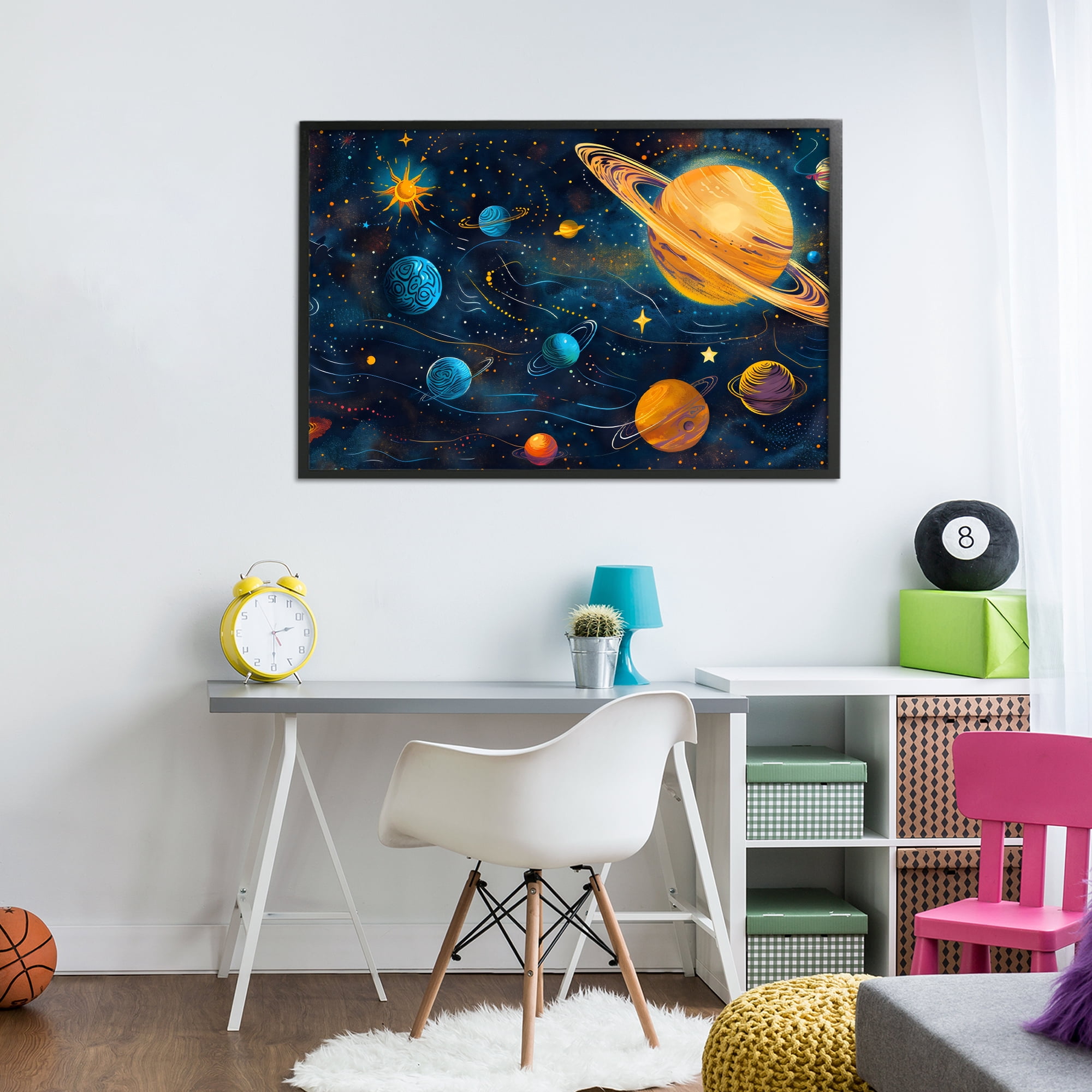 Stupell Industries Two Suns Galaxy Scene Black Framed Giclee Art, design by Creative Studio