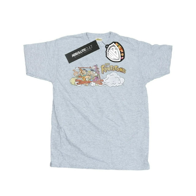 The Flintstones T-Shirt Homme Famille Voiture Usée