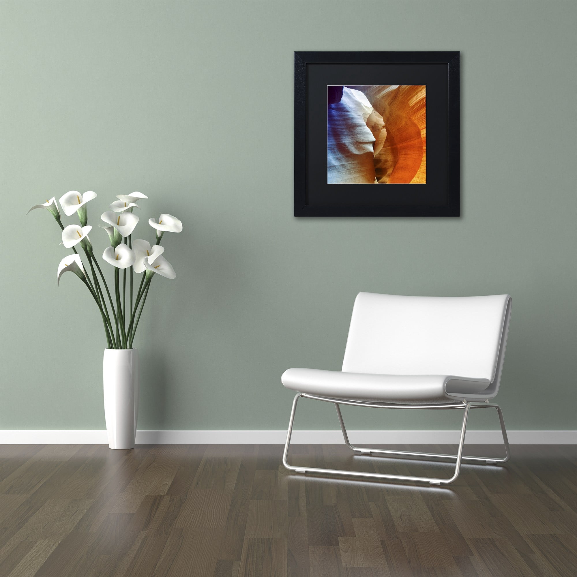 Trademark Fine Art "Antelope Canyon" Canvas Art by Philippe Hugonnard, Black Matte, Black Frame