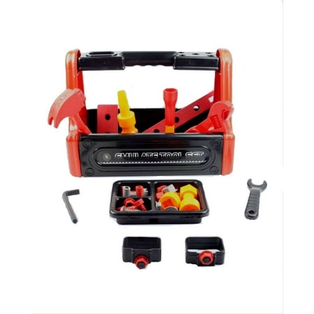Toy Tool Set Pretend Play for Kids Ages 3-6 Yrs, Includes 28 piece tool set and tool box for easy to carry and storage By Fatherland Shop
