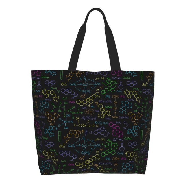Easygdp Chemistry Formulas Bolsas Tote para Mujer, Bolsos de Hombro para Viaje, Bolsos de Mano de Gran Capacidad para Compras y Trabajo