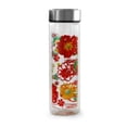 thumbnail image 3 of Gibson Home Glasselle 4 Piece 13 Ounce Glass Decorated Hydration Bottle Set in Assorted Colors, 3 of 10